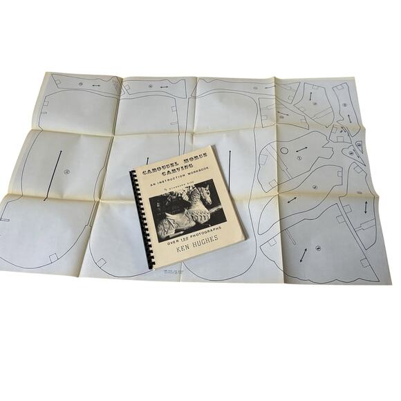 Carousel Horse Wood Carving Instruction Workbook Pattern Ken Hughes 1/3 Size - Picture 1 of 11